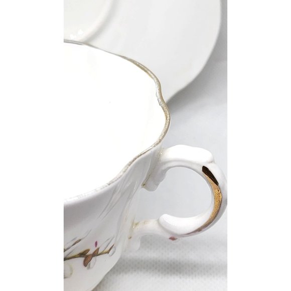 Royal Dover China Teacup & Saucer, Vibrant Floral Design, Gold Trim, Vintage - Picture 12 of 15